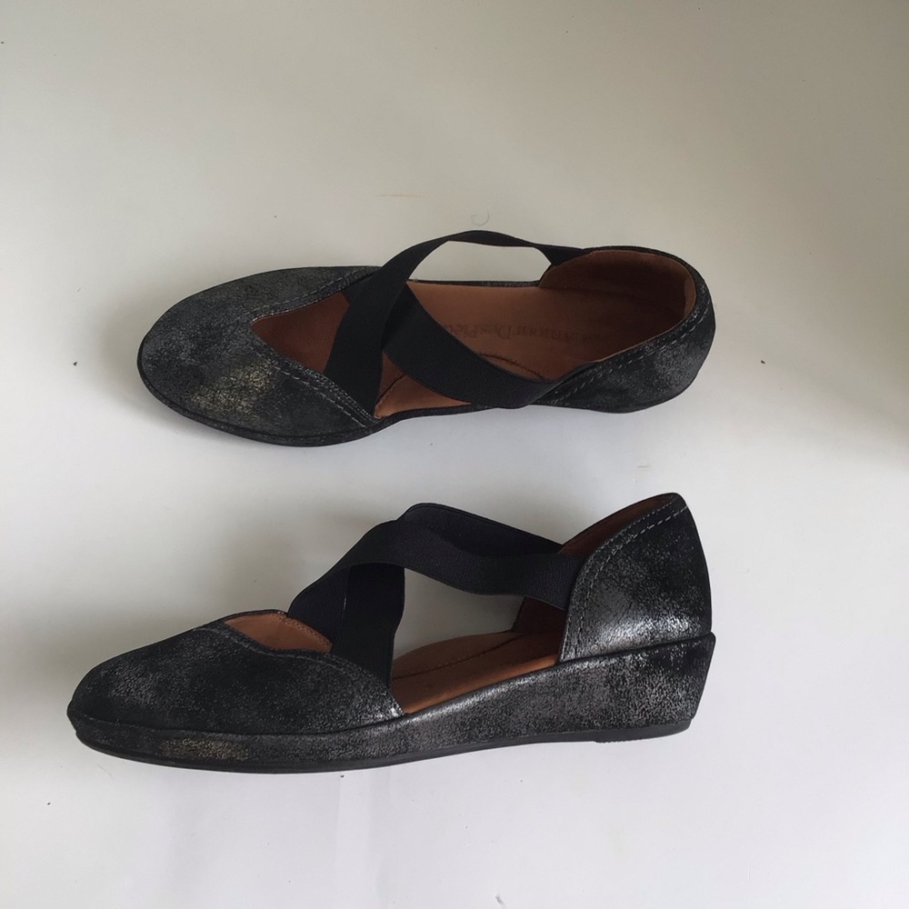 L'Amour Des Pieds Bane Demi Criss Cross Strap Leather Wedges Size 7 - Picture 9 of 14